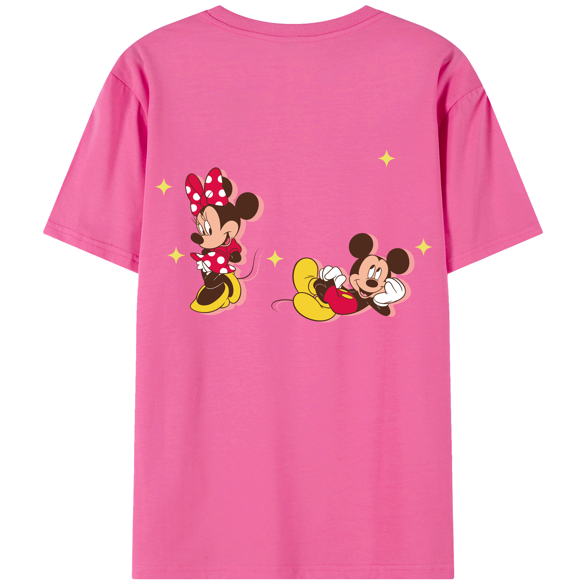 （画像用） ミッキーマウス Mickey Mouse レディース半袖Tシャツ(バックプリント)
